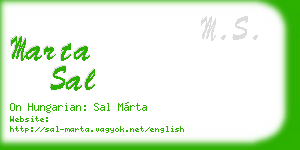 marta sal business card